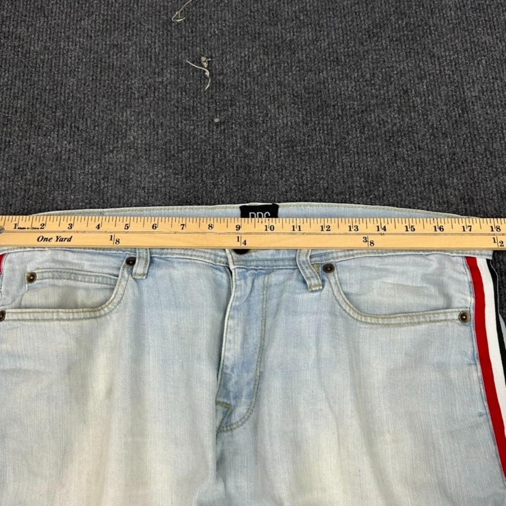 BDG Urban Outfitters 32 Jeans Blue Light Wash Side Leg Striping Skater Grunge - Picture 12 of 16